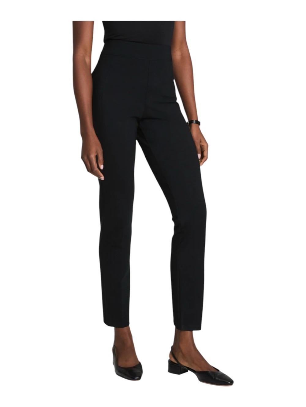 SPANX Perfect Ponte Slim Straight Pant Black Size Small
